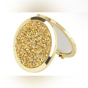 💛Gold Glitter Compact Mirror/NIP